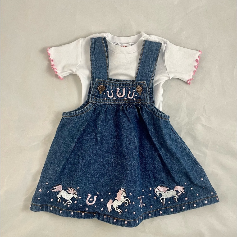 Baby Girl Denim Jumpsuit 6-12 Months